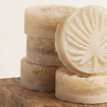 Jabón Exfoliante con Lufa y Caléndula