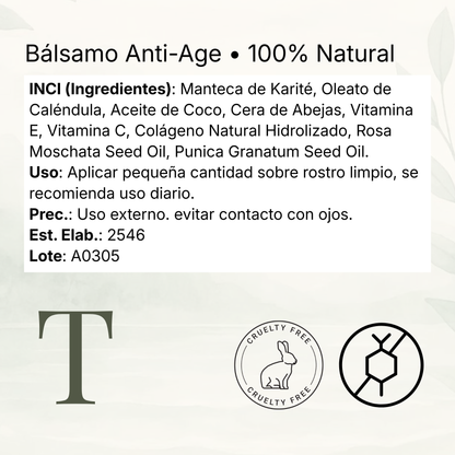 Bálsamo Anti-Age 100% Natural